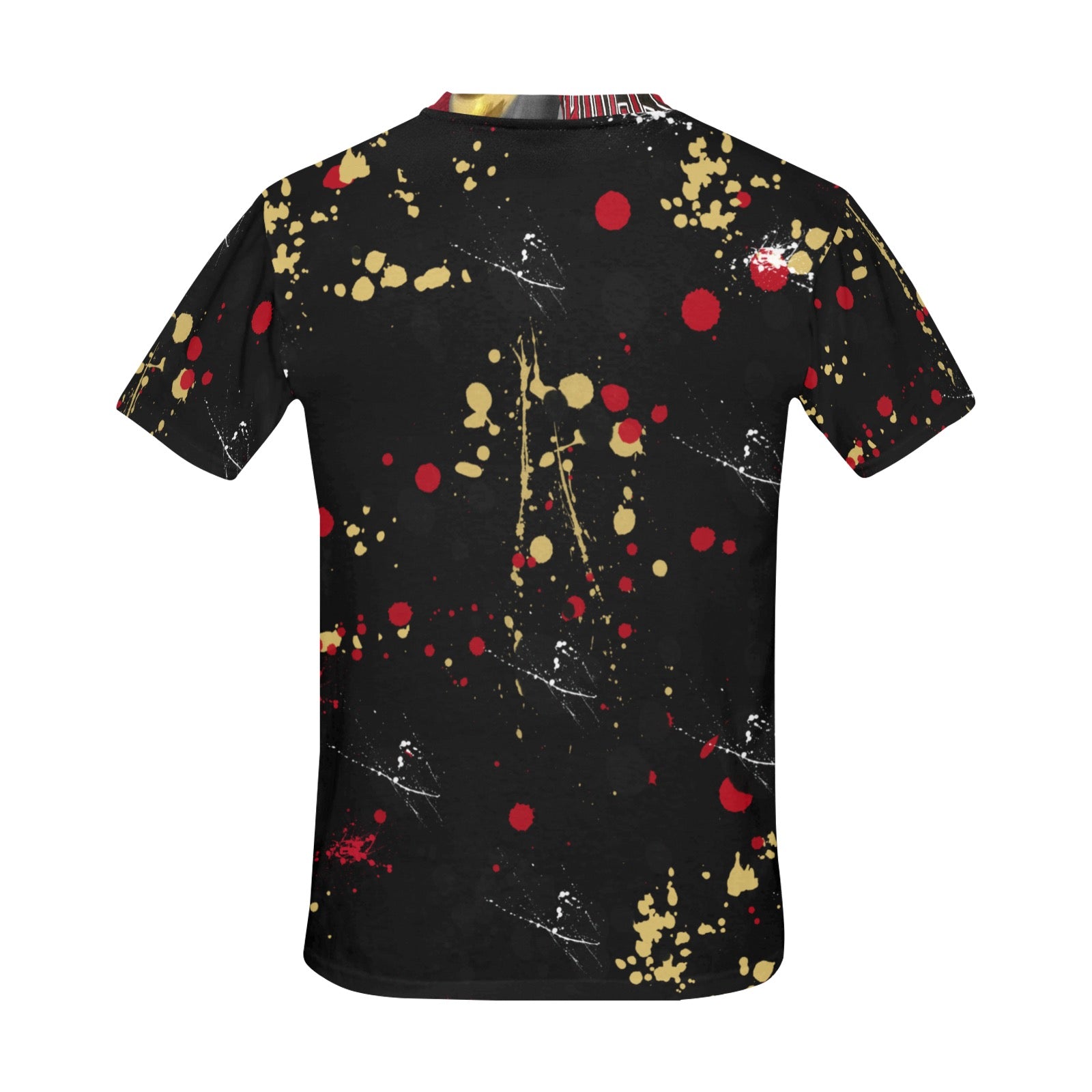 Bulls All Over Tee Black Men's All Over Print Crew Neck T-Shirt (Model T40-2)