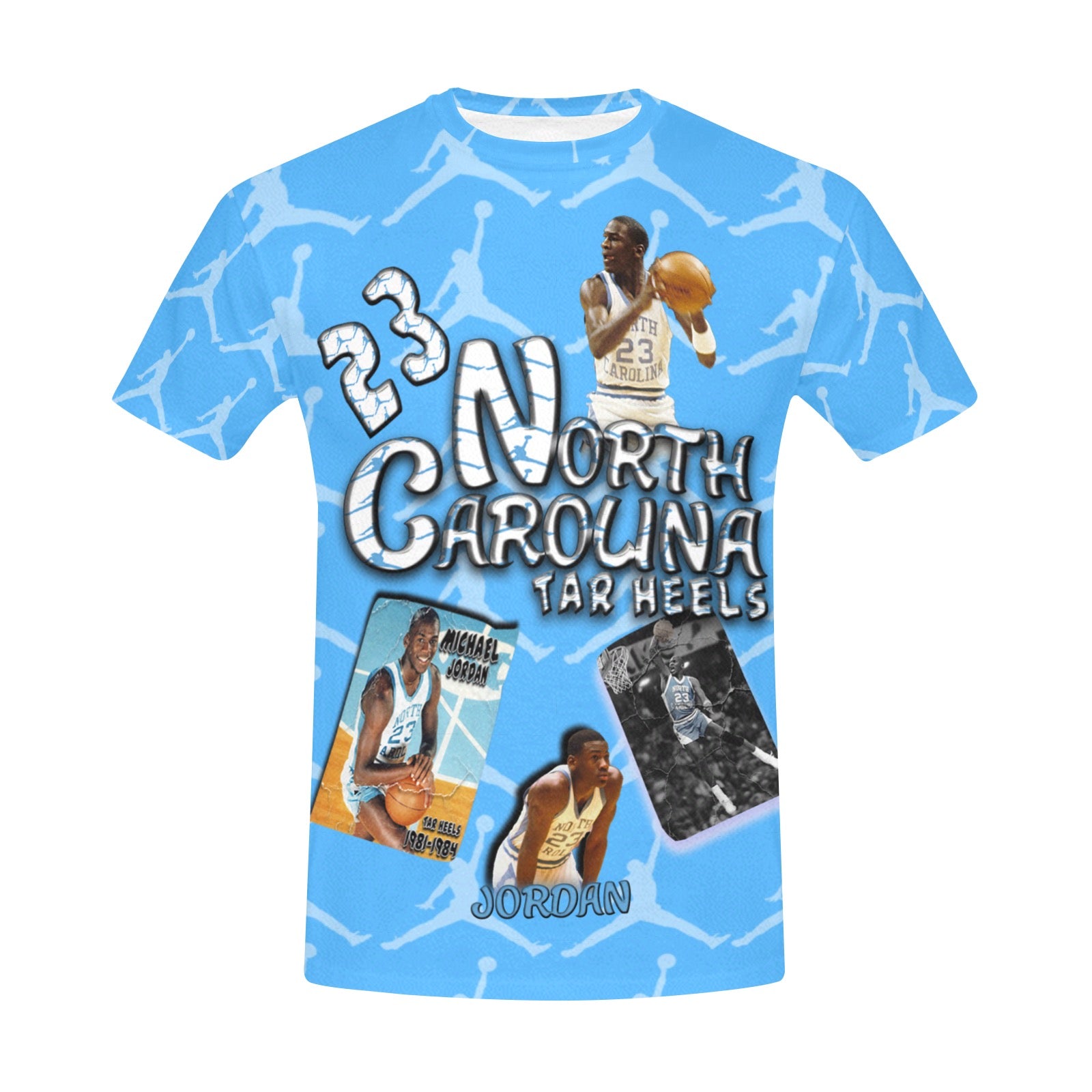 Tar Heels All Over Tee Men's All Over Print Crew Neck T-Shirt (Model T40-2)