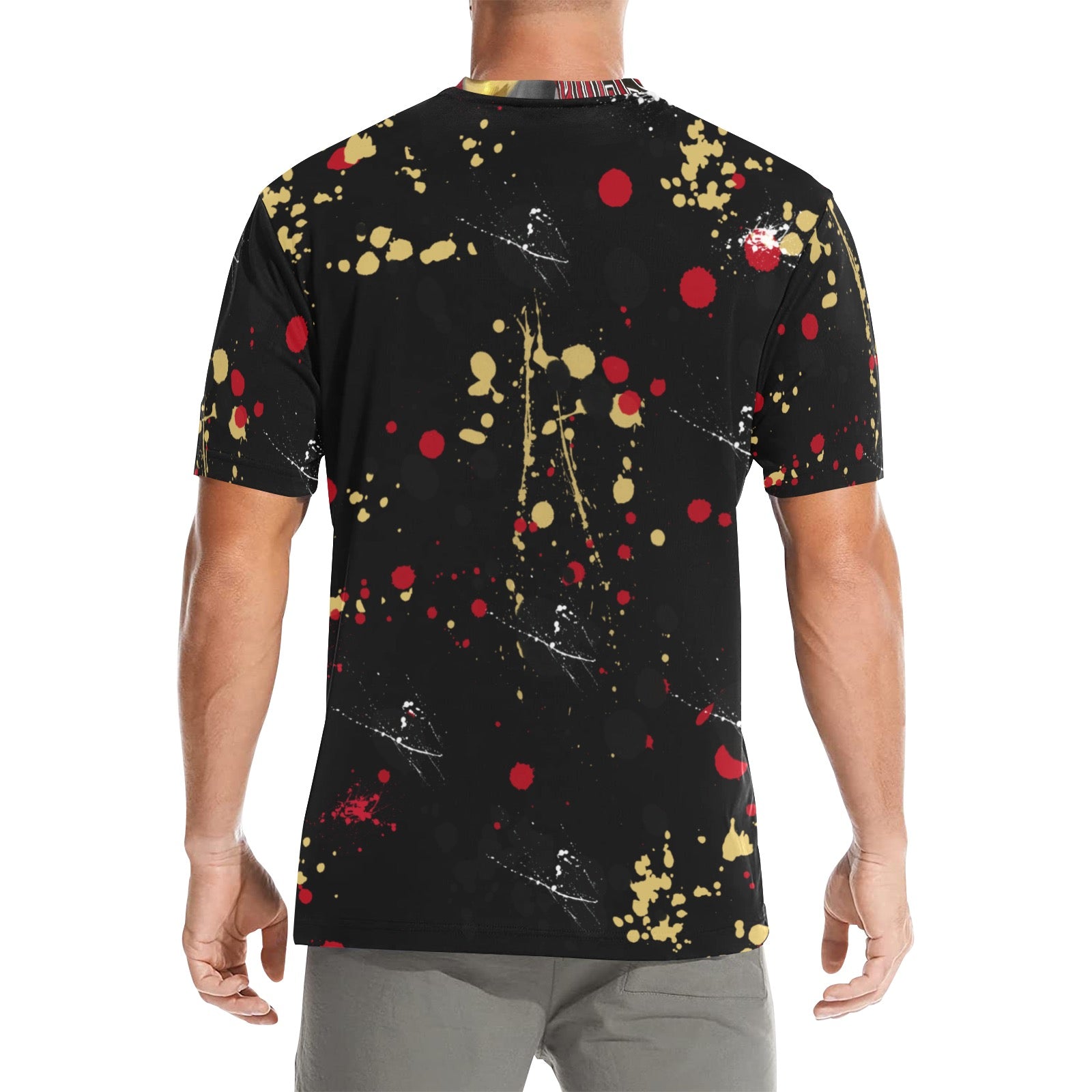 Bulls All Over Tee Black Men's All Over Print Crew Neck T-Shirt (Model T40-2)