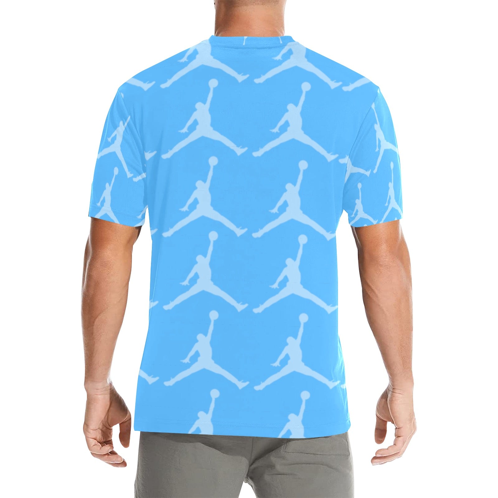 Tar Heels All Over Tee Men's All Over Print Crew Neck T-Shirt (Model T40-2)